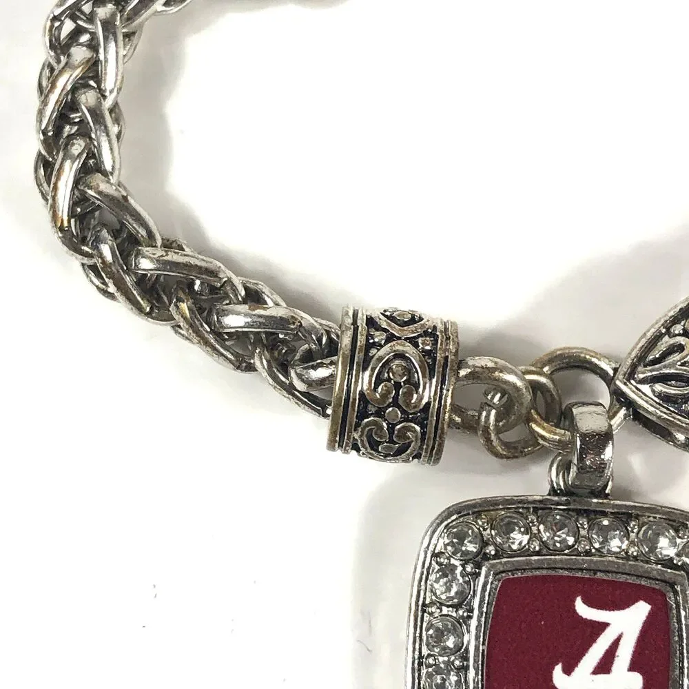 University of Alabama Silver Tone Bracelet 7.75